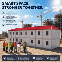 Maison préfabriquée en conteneur à deux étages, dortoir modulaire, bâtiment préfabriqué en acier, unité d'hébergement pour camp de travail