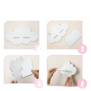 Étagère murale en forme de nuage pour la chambre d'enfant, présentoir de poupées, étagère décorative murale - Product Image 4