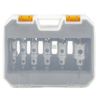 Ensemble de coupe-trou de lame en alliage dur à pointe de carbure de tailles multiples robustes Kit de scie pour métal dur 6 pièces