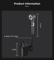 Nouvelle pompe de douche portable 12000 mAh avec lumière, 5 modes de pulvérisation, affichage Fahrenheit, étanche IPX8, idéale pour le camping en extérieur
