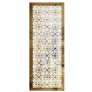 EX194 Modern Indoor/Outdoor Stainless Steel Partition Multi-Functional Decorative Laser Cut Metal <b>Screen</b> Room Dividers - Product Image 5