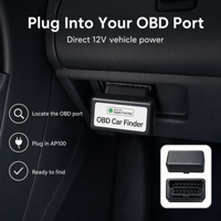 AP100 App Localisateur de Véhicule pour Voiture Stationnée avec Alimentation OBD 12V, Boîtier ABS 20g, Télécommande iOS, OEM