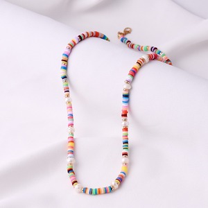 Collar de Perlas de Cerámica <span class=keywords><strong>Suave</strong></span> de Moda, Estilo Bohemio, Perlas Irregulares de Alta Calidad para Mujer - Product Image 4