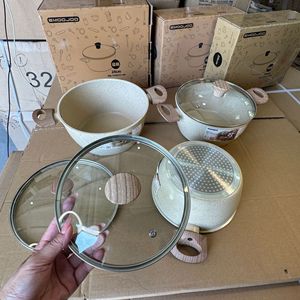 Marmite double face antiadhésive en fonte d'aluminium, pour ragoûts et soupes, compatible <span class=keywords><strong>induction</strong></span> et gaz, ustensile de cuisine domestique - Product Image 2