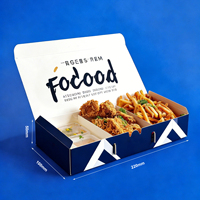 Emballage écologique en papier recyclable, boîte d'emballage pour restauration rapide, conteneur alimentaire, boîte à emporter pour poulet frit avec compartiments