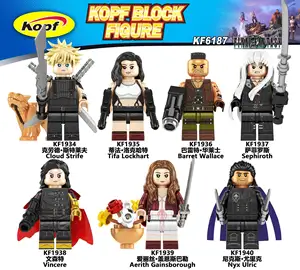 Cuối cùng tưởng tượng đám mây xung đột tifa Lockhart Barret Wallace sephiroth NYX Ulric xây dựng khối hành động con số đồ chơi trẻ em kf6187