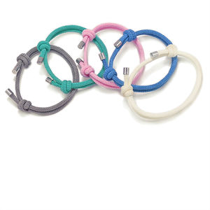 สร้อยข้อมือเชือกมิลานลายทแยงสไตล์มิลาเนเซ่,ผ้าทองแดงสำหรับผู้หญิงใช้ได้ทั้งผู้ชายและผู้หญิงโปรโมชั่นปรับได้หลากสีมิตรภาพ - Product Image 1