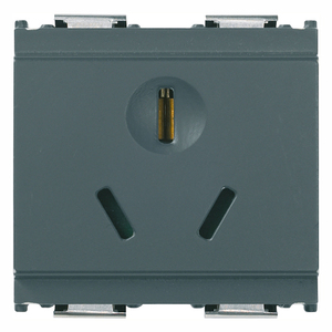 Prise et fiche chinoises Sicury 2P+T 16A grises - Product Image 1