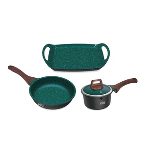 Winning Star Cross-Border Exclusive Kitchen Cookware <b>Set</b>: Multifunctional Non-stick Pan for Fried Rice, Hot <b>Pot</b>, Grilled Meat, a - Product Image 5