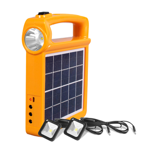 Portable emergency light kits set multifunctional <span class=keywords><strong>mobile</strong></span> charge solar <span class=keywords><strong>home</strong></span> lighting system with 2pcs 2W flood light - Product Image 3