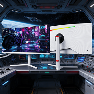 Moniteur incurvé ultra-large 34 pouces 1800R <span class=keywords><strong>pas</strong></span> <span class=keywords><strong>cher</strong></span> en gros, UWQHD 3440x1440 <span class=keywords><strong>200Hz</strong></span> 1ms, écran VA HDR400 FreeSync pour le gaming - Product Image 1