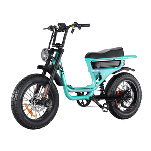 Nouveau Vélo Électrique Rétro <span class=keywords><strong>Vintage</strong></span> 2026, Moped 48V 500W, Double Suspension, Fourche Harlem, Siège Long Fatboys, Pneus Larges, 50KM/H - Product Image 5