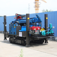 Machine de forage de puits d'eau pneumatique compatible avec une pompe à boue ou un compresseur d'air pour une profondeur de 1000 m