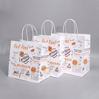 Sacs à popcorn personnalisés avec logo, sacs pour la restauration rapide, biodégradables, écologiques, jetables, boîtes d'emballage alimentaire imperméables