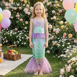 Disfraz de Sirena Morado Claro MS - Sirenita con Joyas y Bolso, Vestido de Princesa para Niñas, Regalo de Cumpleaños 3-12 Años - Product Image 5