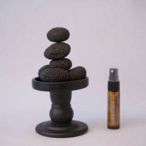 Boule de roches volcaniques diffuseur avec bougeoir - Product Image 3