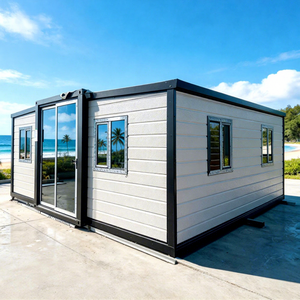 Maison conteneur préfabriquée extensible de 78 m² (40 pieds) avec câblage Schuko EN 60898, résistance sismique de grade 8, 1, 2, 3 ou 4 chambres, maison mobile galvanisée, casita - Product Image 1