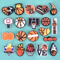 Pvc Design de mode chaussure ornement sport série basket-ball chaussure décoration breloques boucle bouton sandale pendentif décoration