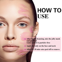 Masque Gelée Peel-Off Coréen Hydratant Premium, Masque Modelant en Caoutchouc Naturel, Poudre Gelée pour Soins de la Peau
