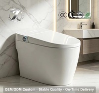 Siège de toilette intelligent avec chauffage, télécommande et veilleuse - Marque QiXing, toilette intelligente pour maison connectée, siphon en P, 110V avec réservoir d'eau