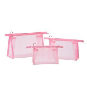 Custom logo Cosmetics Storage Mesh Zipper Cosmetic <b>Bag</b> <b>Makeup</b> <b>Bag</b> - Product Image 4