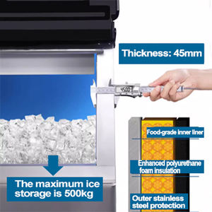 Máquina de Hielo Comercial de Alta Calidad y Ahorro de Energía, Capacidad de 1000 kg, 24 Horas, Acero Inoxidable 304, Fabricante de Hielo en Cubos con Bomba de Motor - Product Image 5