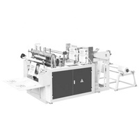 Machine automatique à grande vitesse contrôlée par ordinateur pour la fabrication de sacs en plastique et de sacs T-shirt, avec roulement de moteur, thermoscellage et découpe à froid