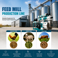 Ligne de production d'aliments pour volailles et bétail Mufeng Design, haute efficacité, 2-5 Tph