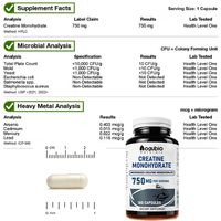 Fournisseur de créatine monohydrate au meilleur prix, capsules de créatine monohydrate pure de haute qualité OEM