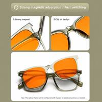 Monturas Ópticas con Clip Anti Luz Azul Sunray para Gafas TR90 con Magnético, Ligeras, Duraderas, Unisex, UV400, Pedido Mínimo Pequeño