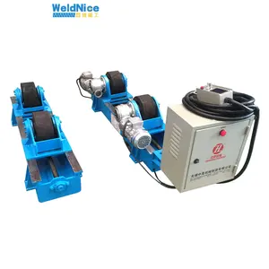 A professional welding rotator that guarantees precise and stable welding of large tanks , using a roller bed and lead screw ad