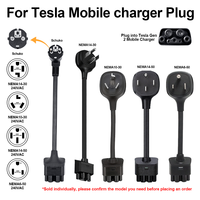 Adaptador NTO Nema 6-50/10-30/14-50/14-30/SCHUKO CEE de 3 y 5 Pines para TESLA Model S,3,X,Y Gen2, Adaptador de Conector Móvil 16A/24A/32A