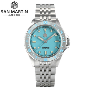 Reloj de Buceo <span class=keywords><strong>San</strong></span> <span class=keywords><strong>Martin</strong></span> para Hombre con Diseño Único 38mm 20ATM Movimiento Mecánico Automático Japonés 8215 Acero Inoxidable 316 a Todo Color en Venta - Product Image 1
