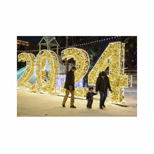 Luz LED de arco impermeable personalizada de fábrica con patrón digital para decoración de calles y parques, Año Nuevo y Navidad - Product Image 1