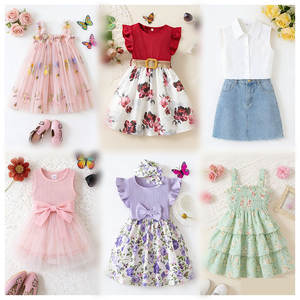 Lots en gros de vêtements pour enfants neufs, stock d'été, Ropa De Bebe, livraison aléatoire, robes pour filles - Product Image 2