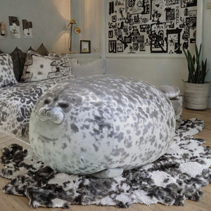 Uyeah đáng yêu mũm mĩm blob con dấu 3D nhồi bông mềm gối PP bông đầy sang trọng cho trẻ em trang trí nhà sinh nhật bé chơi - Product Image 3