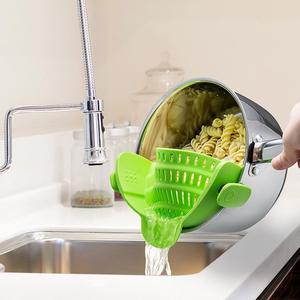 Passoire de cuisine réglable en silicone Syh1100, résistante à la chaleur, à clipser sur les casseroles et poêles, pour la vente en gros - Product Image 6