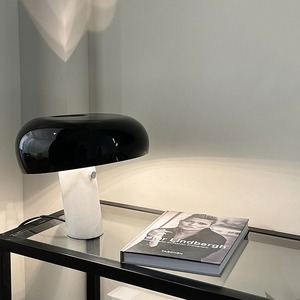 Minimalist Italian-Style Snoopy-Themed Light Luxury <b>Table</b> Lamp Mushroom Design Nordic Marble Bedroom Bedside <b>Study</b> 36V Input - Product Image 4