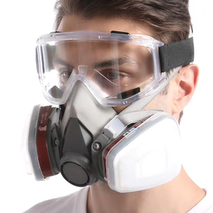 Masker setengah semprot cat semprot, <span class=keywords><strong>respirator</strong></span> gas tahan debu kualitas tinggi mesin pelindung gas