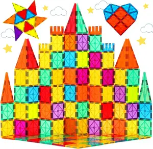 60 PCS New Arrival magnetic tiles color magnetic building block set kids toy