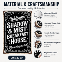 Panneau décoratif vintage en aluminium style gothique, motif balai et sorcière, 12x8 pouces, pour décoration d'Halloween, à suspendre au mur pour porche, pubs, cafés, terrasses