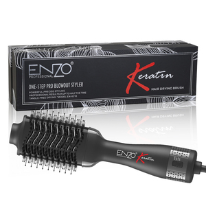 ENZO EN-6218 Soins capillaires professionnels et appareils de coiffure Air chaud noir une étape peigne à cheveux volumateur sèche-cheveux brosse - Product Image 4