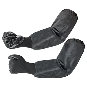 Sarung tangan lapis telapak tangan nitril manset panjang dengan sarung tangan keselamatan kerja lengan pemeriksaan minyak dan air panjang