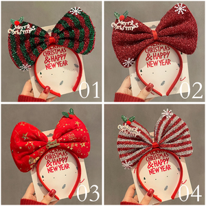 क्रिसमस हेडवियर नए साल के कार्टून हेयर बैंड धनुष एंटलर्स xमास ट्री हेयर एक्सेसरीज़ हेडबैंड बच्चों के लिए क्रिसमस बाल - Product Image 5