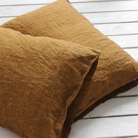 100% lin français décor à la maison luxe enveloppe taies d'oreiller couleur unie lit taie d'oreiller lin taie d'oreiller couverture
