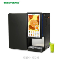 Máquina Dispensadora de Bebidas Frías con Pantalla LED Grande de 21.5 Pulgadas, Sistema IoT con Wifi Integrado, Dispensador de Jugo y Sirope para Uso Comercial