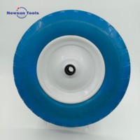 Roue en mousse PU NS Wholesale 16x4.80/4.00-8, pneu anti-crevaison 4.00-8 avec jante métallique pour brouette, chariot à main, chariot à sacs