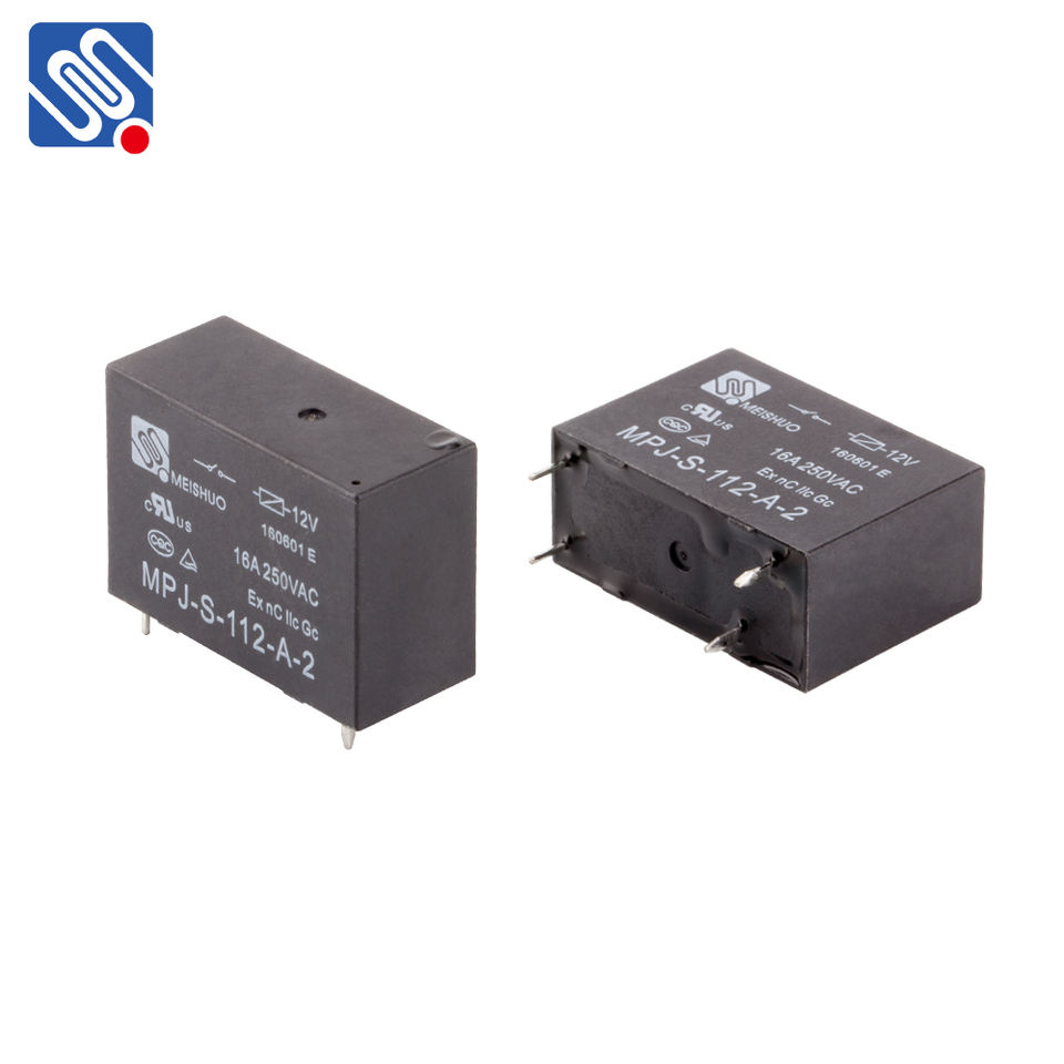 MEISHUO MPJ-S-112-A-2 Subminiature Relay for Kitchen Home Appliances 16a Power Relay with 12v 4 Pin