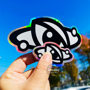 Tùy chỉnh không thấm nước Holographic chết cắt dán với thiết kế của khách hàng in tùy chỉnh hiệu ứng cầu vồng vinyl dán - Product Image 5