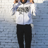 Sweat à Capuche Entièrement Zippé pour Homme, Personnalisable avec Logo en Gros, Broderie, Imprimé Graphique ou Uni, Type Veste ou Blouson
